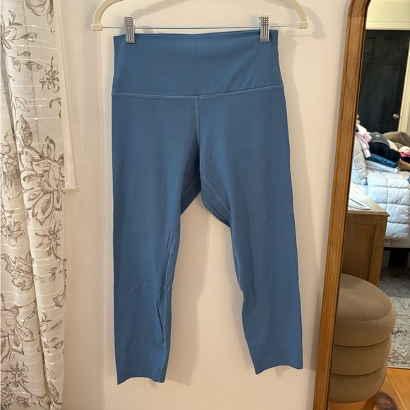lululemon athletica Ribbed Blue Leggings - Picture 1 of 5